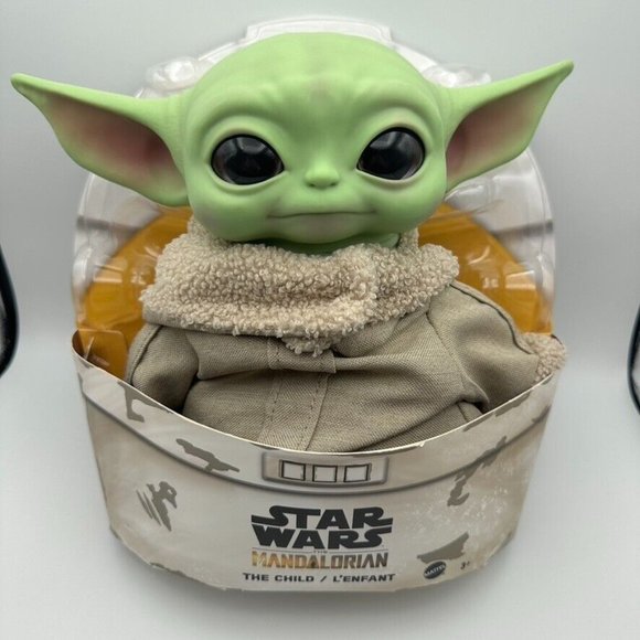 Star Wars Mandalorian The Child 11" Plush Baby Yoda Doll Grogu Soft Mattel GWD85 - Picture 1 of 5